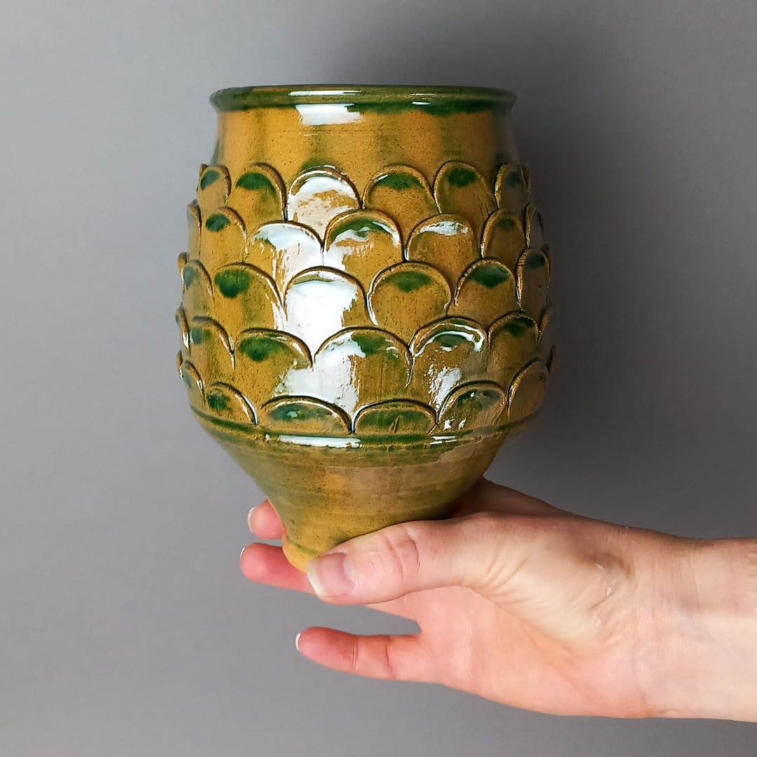 Gaulish Green-Glazed Scale Beaker, Roman