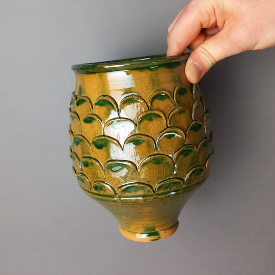 Gaulish Green-Glazed Scale Beaker, Roman