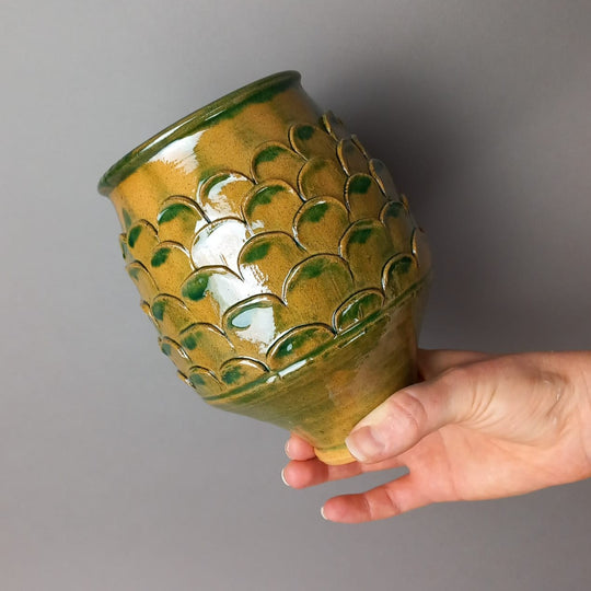 Gaulish Green-Glazed Scale Beaker, Roman