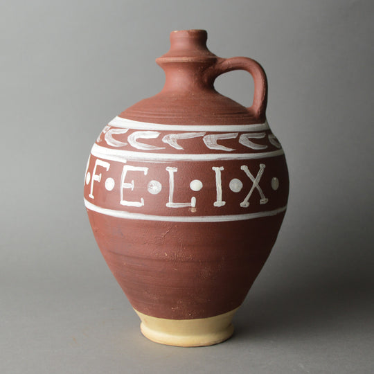 Oxfordshire Redware Happy Drinking