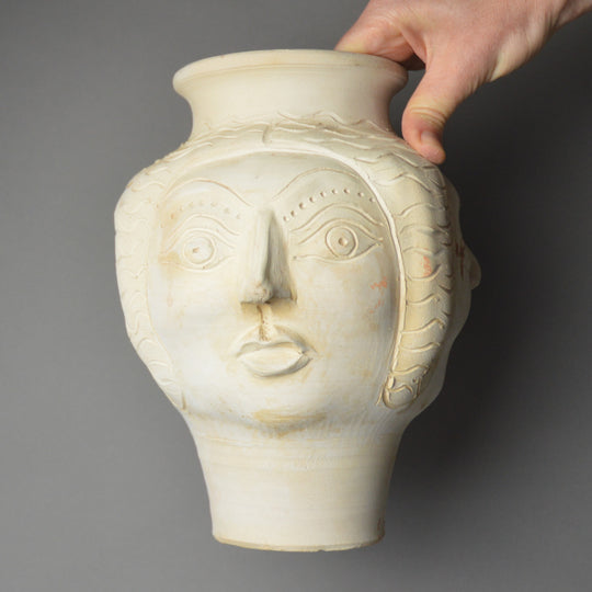 Three-Faced Head Pot