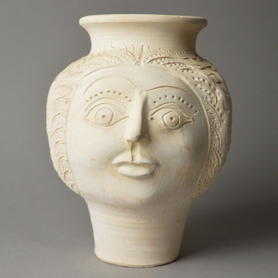 Three-Faced Head Pot