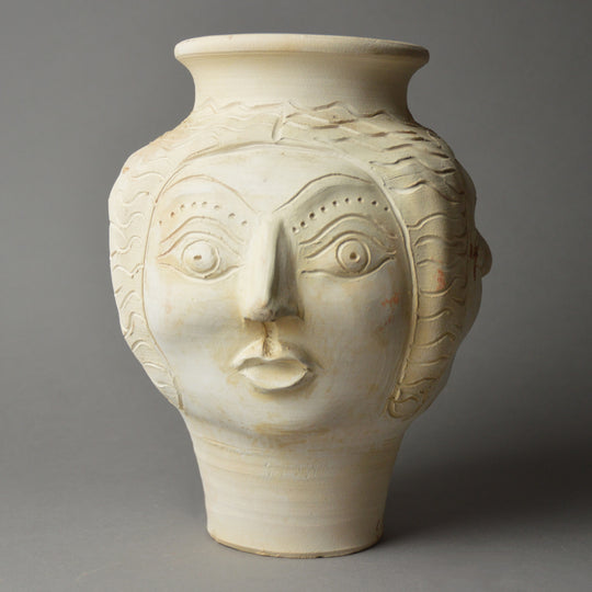 Three-Faced Head Pot