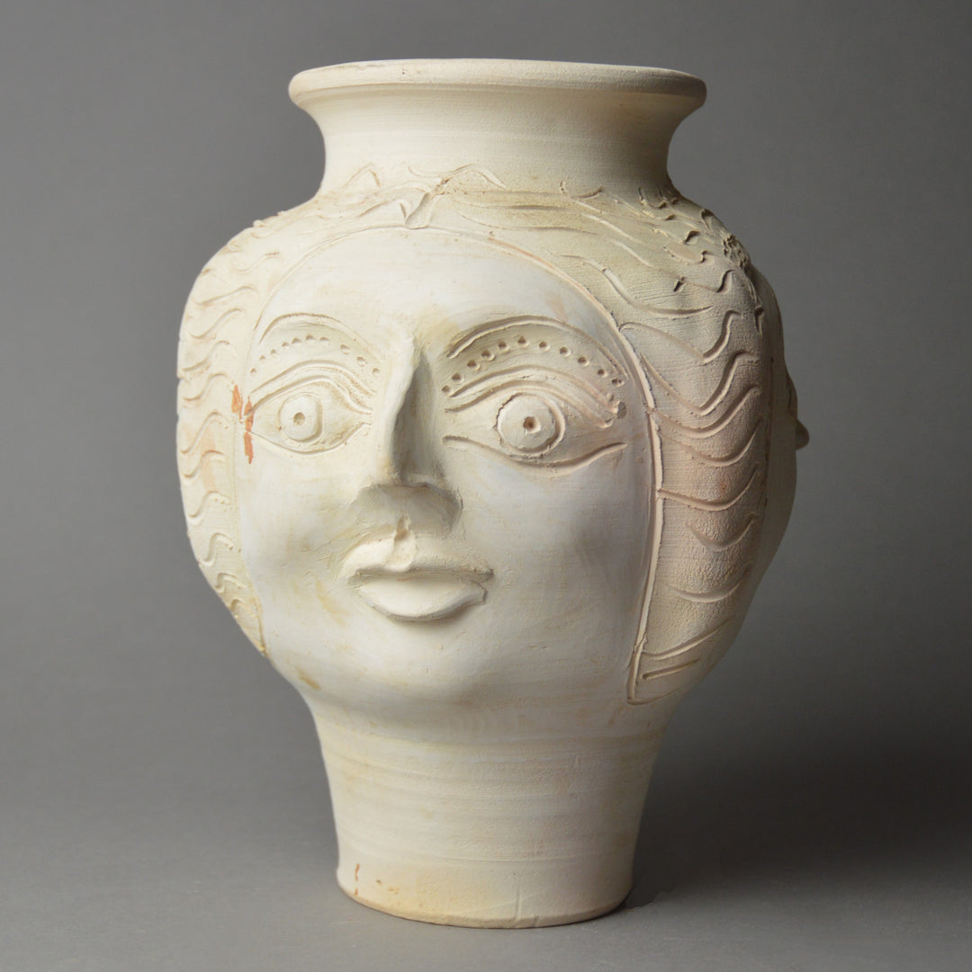 Three-Faced Head Pot