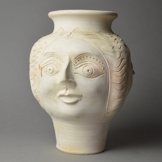 Three-Faced Head Pot