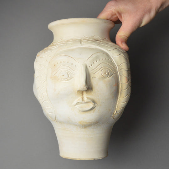 Three-Faced Head Pot