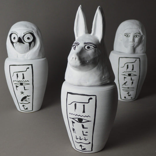 Egyptian Monochrome Canopic Jar