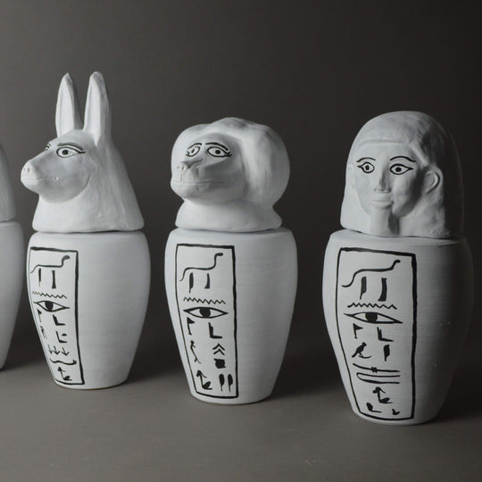Egyptian Monochrome Canopic Jar