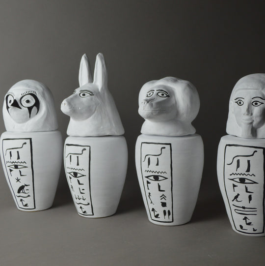 Egyptian Monochrome Canopic Jar