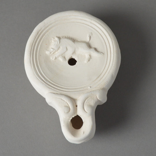 Roman Terracotta Oil Lamp Boar