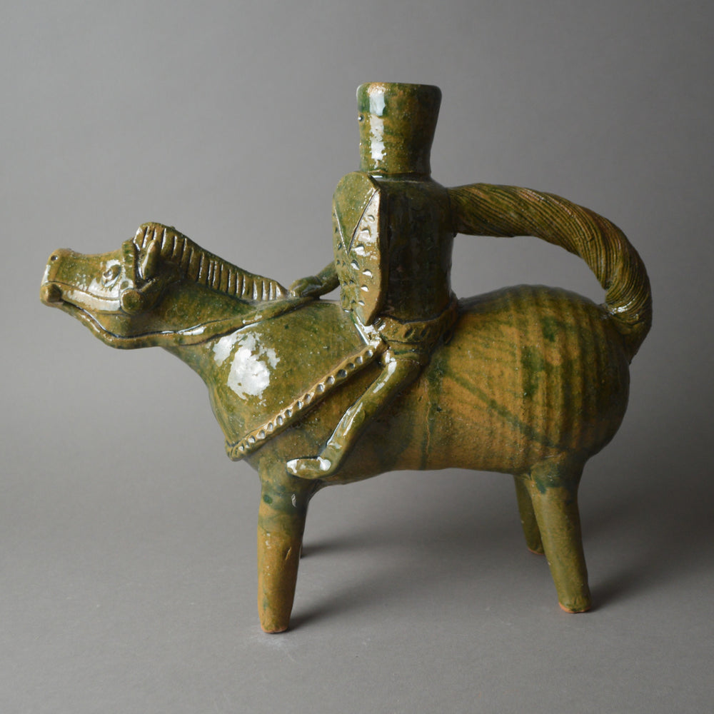 Medieval Aquamanile, Knight On Horseback