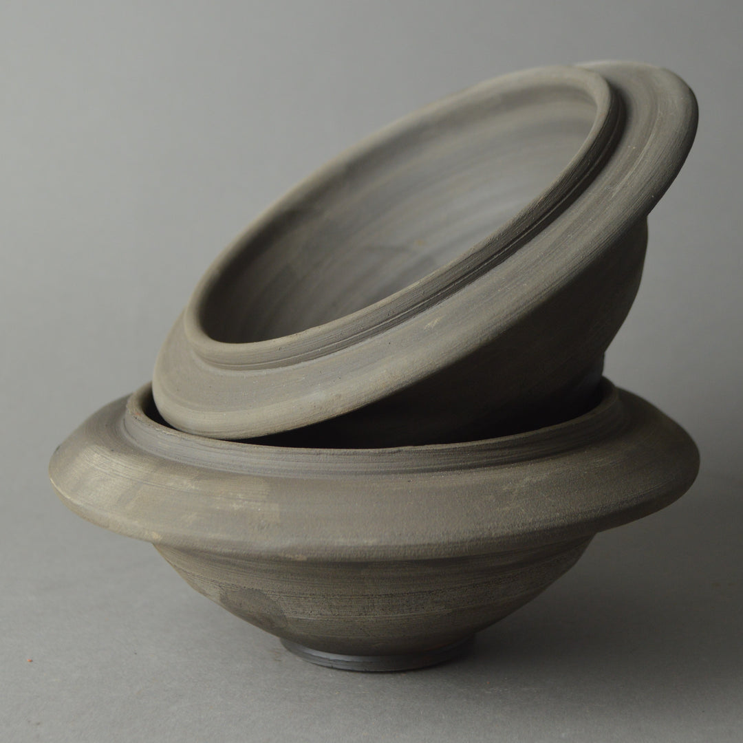 Roman Greyware Flanged Bowl