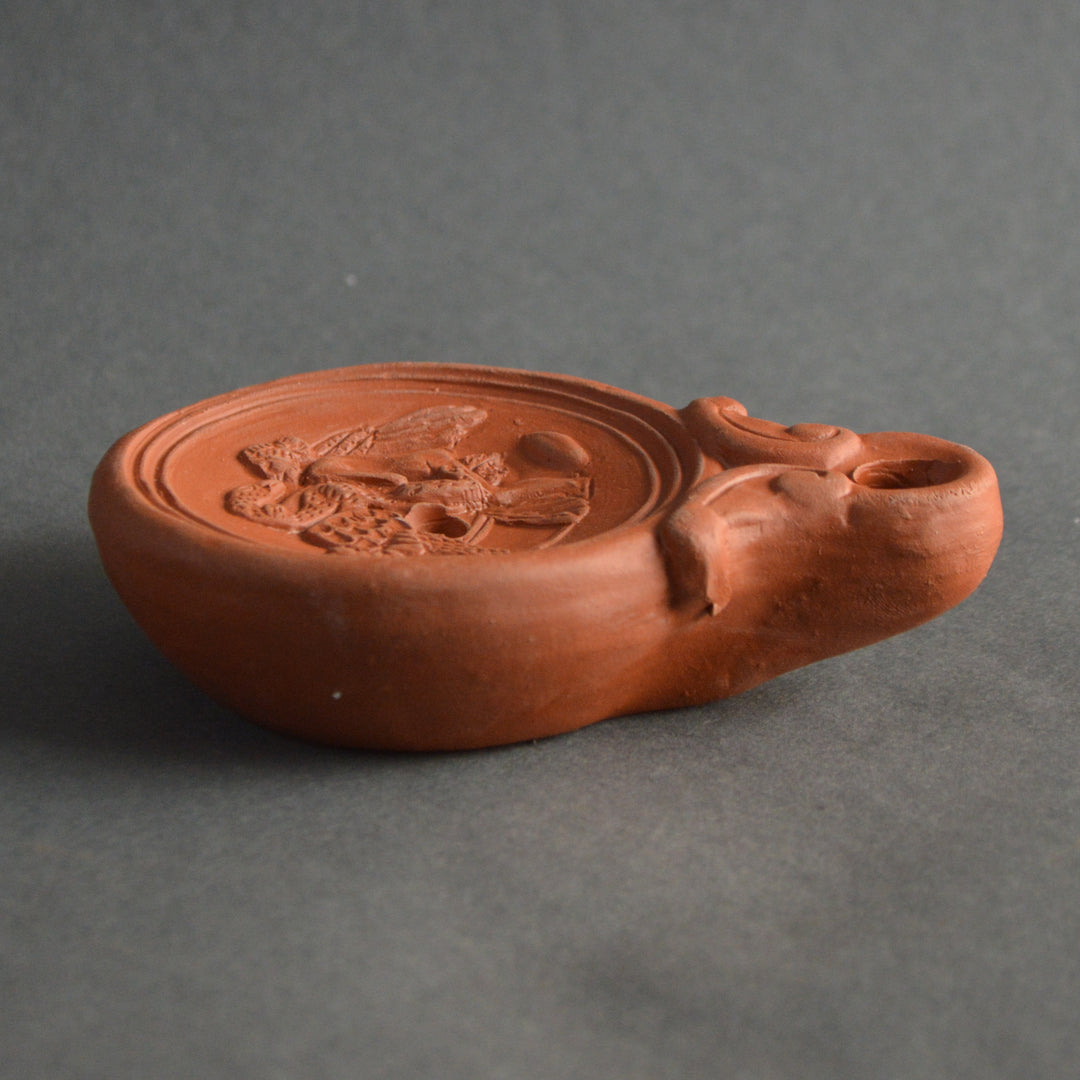 Roman Oil Lamp, Leda And The Swan